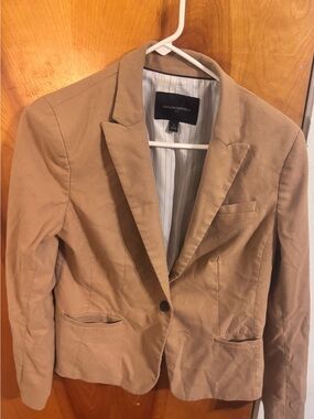 Banana Republic Camel Tan Tailored Single-Button Blazer